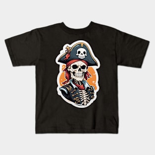 Pirate Skeleton Guy 1 Kids T-Shirt